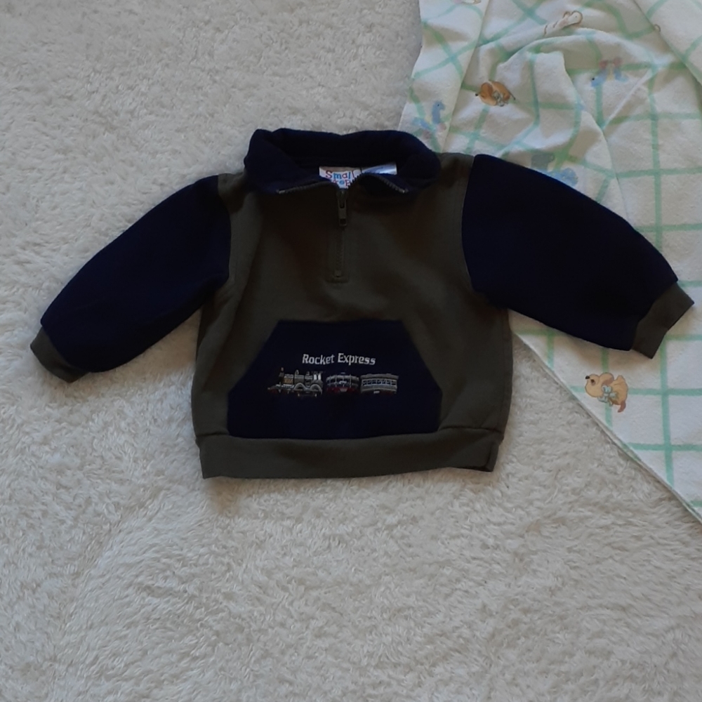 Small Steps Babies Vintage Train Sweatshirt 18 MO